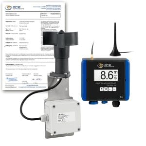 Anemómetro PCE-WSAC 50W 24-ICA incl. certificado de calibración ISO