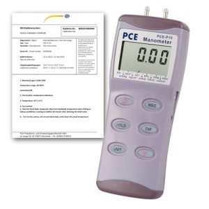 Manómetro PCE-P15-ICA incl. certificado de calibración ISO