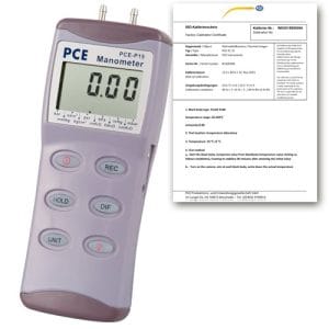 Manómetro PCE-P30-ICA incl. certificado de calibración ISO
