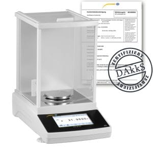 Balanza analítica PCE-ABT 220-DAkkS incl. certificado de calibración DAkkS