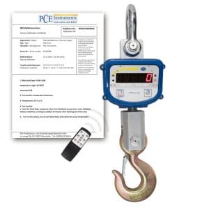 Balanza colgante PCE-CS 10000N-ICA incl. certificado de calibración ISO