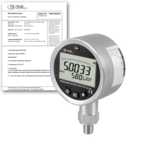 Manómetro PCE-DPG 6-ICA incl. certificado de calibración ISO